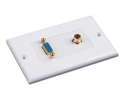 Decora Wall Plate with F81 and VGA Connector