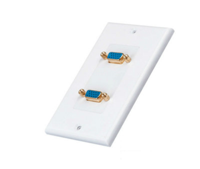 Decora Wall Plate with 2* VGA Connectors