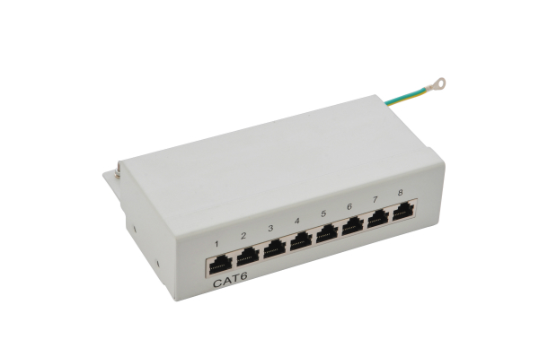 Cat.6 Shielded 8 Ports Patch Panel