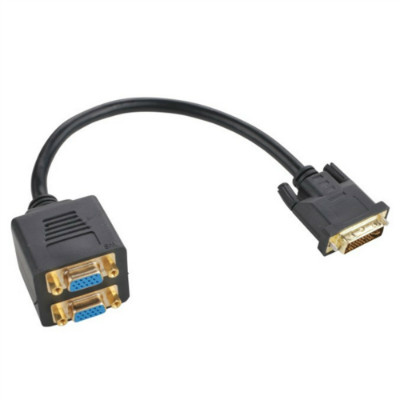 DVI Male to 2xVGA Female Converter Adapter Cable