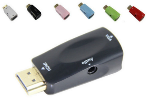 HDMI Male to VGA Female+Audio adapter