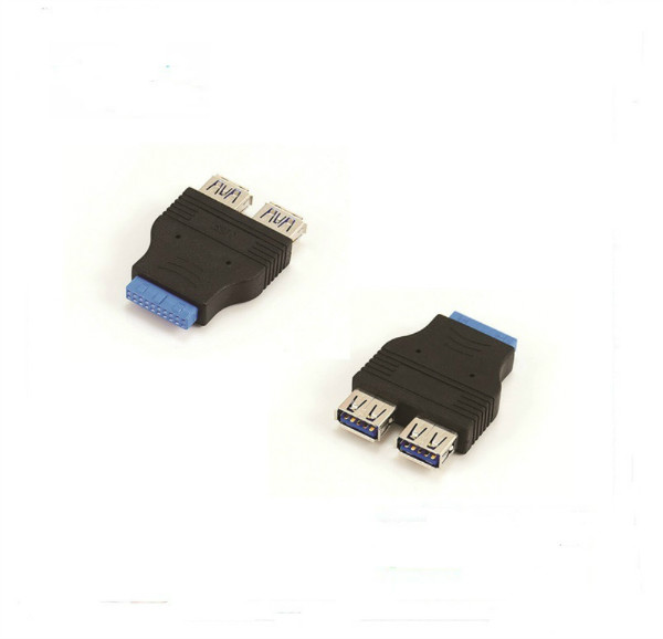 USB 3.0 2xA Female to IDC 20PIN Female adapter